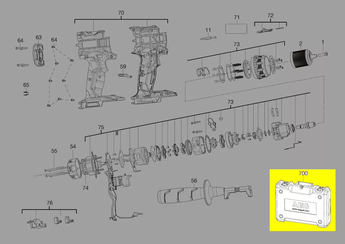 Valise de transport réf. 4931465732 AEG